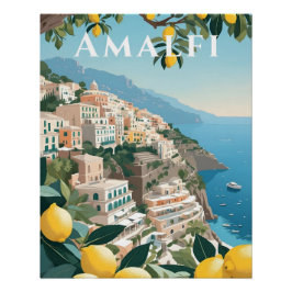 Amalfi Coast Italy Travel Print Perfect Poster