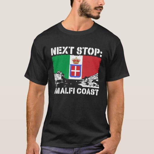 Amalfi Coast Italy Vacation Trip Next Stop Vacay V T-shirt (Voorkant)