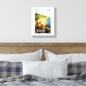 Amalfi Coast, Italy Vintage Travel Advertisement Canvas Afdruk (Insitu (Slaapkamer))