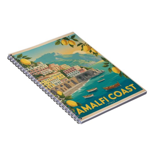 Amalfi Coast Italy Vintage Travel Notitieboek (Rechterzijde)