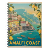Amalfi Coast Italy Vintage Travel Notitieboek (Voorkant)