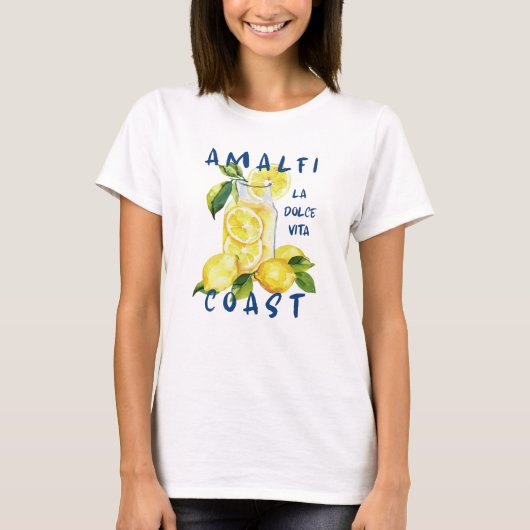 Amalfi Coast La Dolce Vita – Italian Limoncello T-shirt (Voorkant)