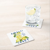 Amalfi Coast – La Dolce Vita Limoncello Lemons Kartonnen Onderzetters (Insitu)