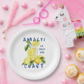 Amalfi Coast – La Dolce Vita Limoncello Papieren Bordje (Feest)