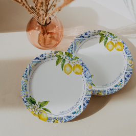 Amalfi Coast Lemon Baby shower Bord