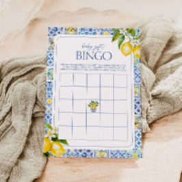 Amalfi Coast Lemon Baby shower Gift Bingo spel