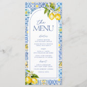 Amalfi Coast Lemon Baby shower Menu (Voorkant)
