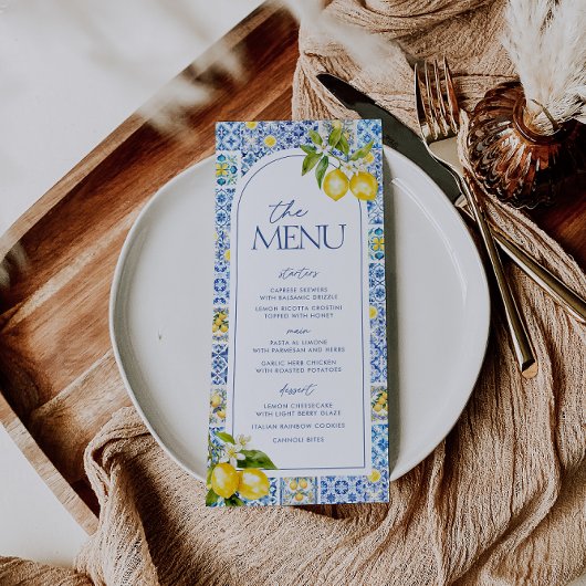 Amalfi Coast Lemon Baby shower Menu