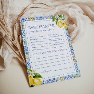 Amalfi Coast Lemon Baby shower voorspellingen advi