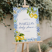 Amalfi Coast Lemon Baby shower Welkomstbord Poster