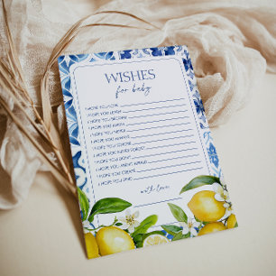Amalfi Coast Lemon Baby shower Wensen voor Baby