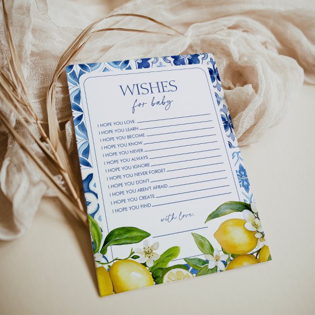 Amalfi Coast Lemon Baby shower Wensen voor Baby (Creator heeft geüpload)