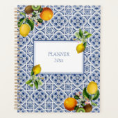Amalfi Coast Lemon Blue Tegels Italië Niet gedatee Planner (Voorkant)