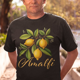 Amalfi Coast Lemon Branch Elegant Italiaans T-shirt