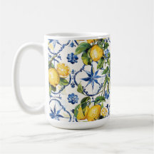 Amalfi Coast Lemon en Tegels Patroon