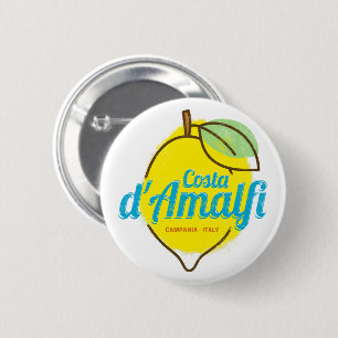 Amalfi Coast Lemon Italië  Costa d'Amalfi Ronde Button 5,7 Cm