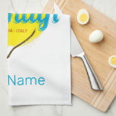 Amalfi Coast Lemon Italië Costa d'Amalfi Theedoek (Quarter Fold)