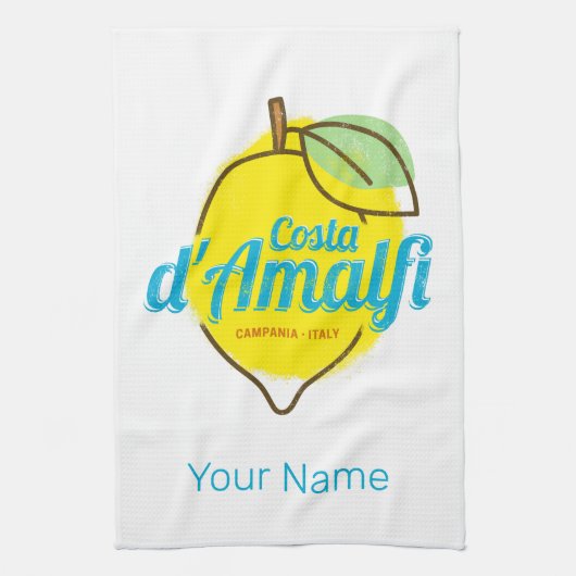 Amalfi Coast Lemon Italië Costa d'Amalfi Theedoek (Verticaal)