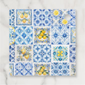 Amalfi Coast Lemon Mediterraan Baby shower Bedankjes Labels (Achterkant)