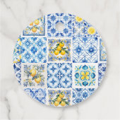 Amalfi Coast Lemon Mediterraan Baby shower Bedankjes Labels (Achterkant)