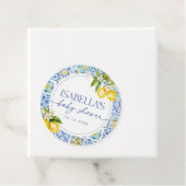 Amalfi Coast Lemon Mediterraan Baby shower Bedankjes Labels (In situ)