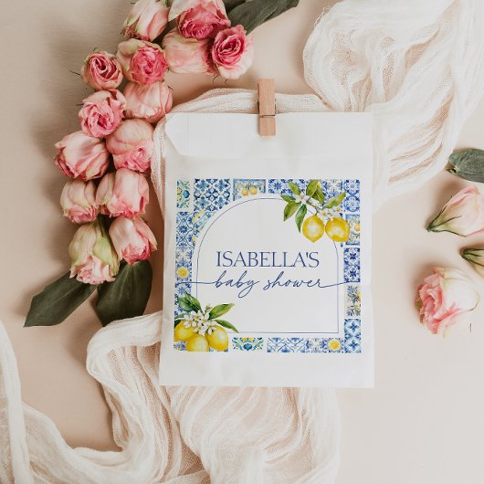 Amalfi Coast Lemon Mediterraan Baby shower Bedankzakje