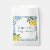 Amalfi Coast Lemon Mediterraan Baby shower Bedankzakje (Voorkant)