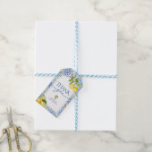 Amalfi Coast Lemon Mediterraan Baby shower Favorie Cadeaulabel (Met Touw)