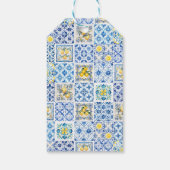 Amalfi Coast Lemon Mediterraan Baby shower Favorie Cadeaulabel (Achterkant)