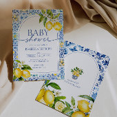 Amalfi Coast Lemon Mediterraan Baby shower Kaart