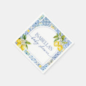 Amalfi Coast Lemon Mediterraan Baby shower Servet (Hoek)