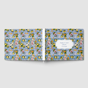 Amalfi Coast Lemon Mediterraan Blauw Tegels Italië Gastenboek