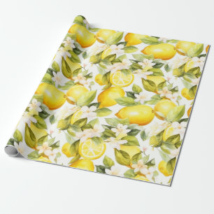 Amalfi Coast Lemon Pattern Cadeaupapier