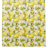 Amalfi Coast Lemon Pattern Douchegordijn (Voorkant)