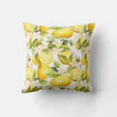 Amalfi Coast Lemon Pattern Kussen (Achterkant)