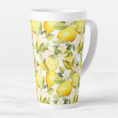 Amalfi Coast Lemon Pattern Latte Mok (Rechterhoek)