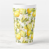 Amalfi Coast Lemon Pattern Latte Mok (Voorkant)