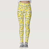 Amalfi Coast Lemon Pattern Leggings (Voorkant)