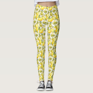 Amalfi Coast Lemon Pattern Leggings