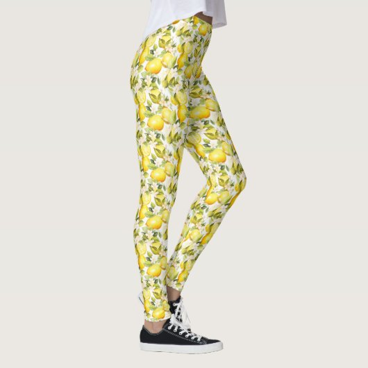 Amalfi Coast Lemon Pattern Leggings (Rechts)