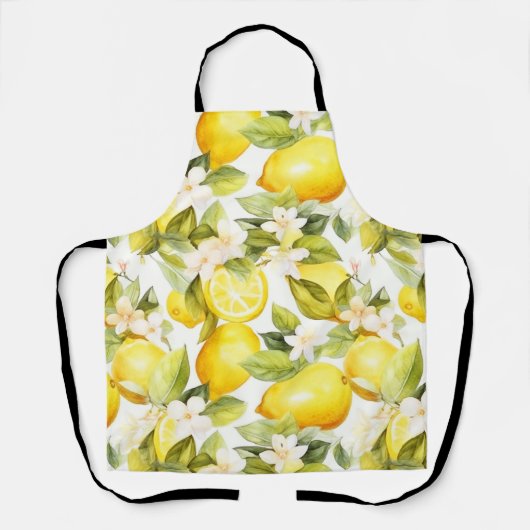 Amalfi Coast Lemon Pattern Schort (Voorkant)