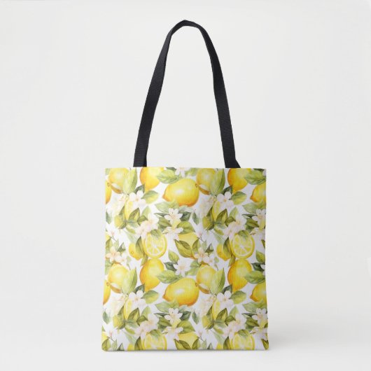 Amalfi Coast Lemon Pattern Tote Bag (Voorkant)