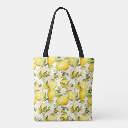 Amalfi Coast Lemon Pattern Tote Bag (Achterkant)
