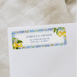 Amalfi Coast Lemon Retour Adreslabel Etiket