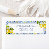 Amalfi Coast Lemon Retour Adreslabel Etiket (Insitu)