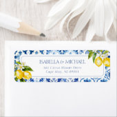 Amalfi Coast Lemon Retour Adreslabel Etiket (Insitu)