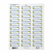 Amalfi Coast Lemon Retour Adreslabel Etiket (Full Sheet)