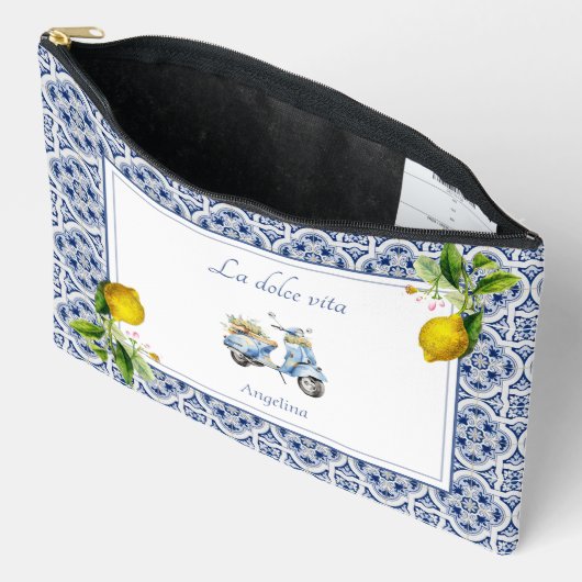 Amalfi Coast Lemon Tegels Italië gepersonaliseerd Etui (Open)