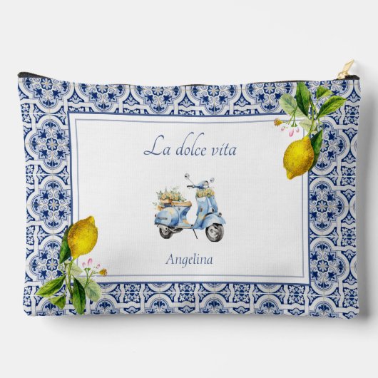Amalfi Coast Lemon Tegels Italië gepersonaliseerd Etui (Achterkant)
