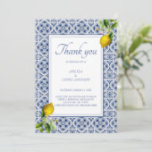 Amalfi Coast Lemon Tegels Italië gepersonaliseerd Kaart (Staand voorkant)